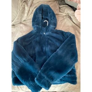 UGG Mandy Faux Fur Hoodie Size M